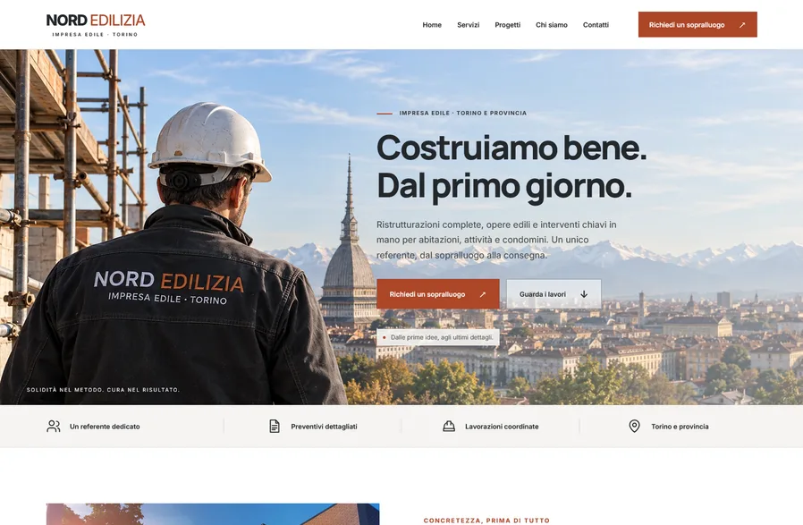 Anteprima desktop del sito Nord Edilizia