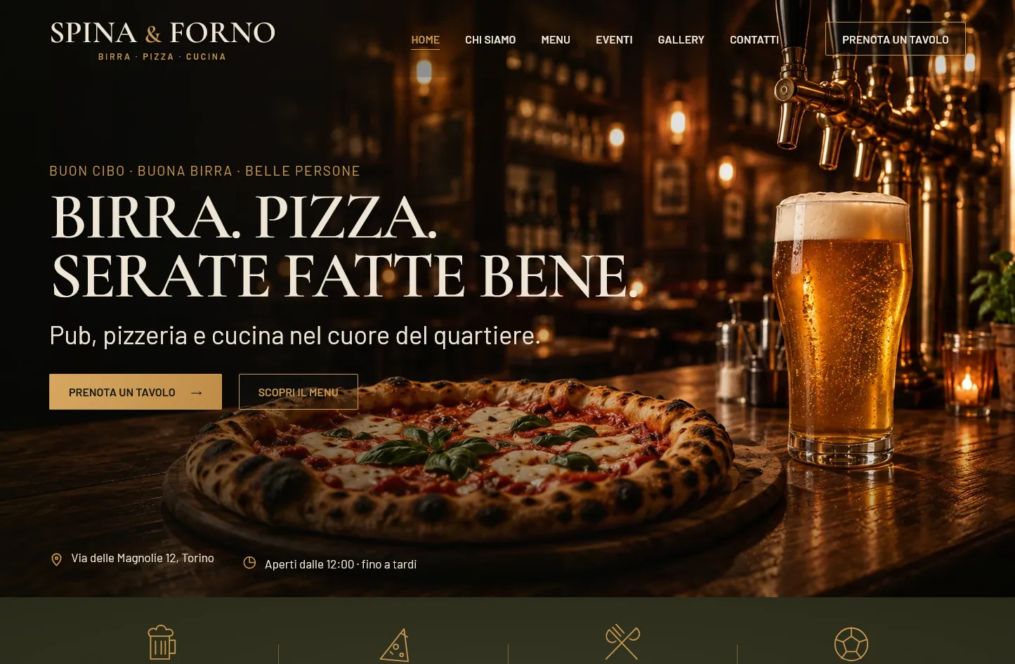 Anteprima desktop del sito Spina & Forno